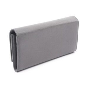 Celine Bi Gray Wallet Long fold Flap Leather